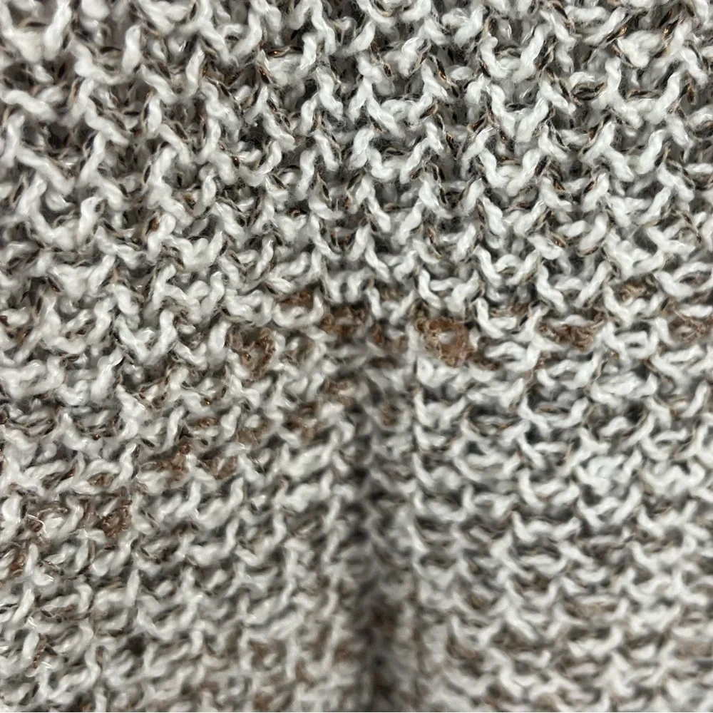 Free People Knit Sweater Cream Knit Bohemian Hooded Sweater Women’s Size large